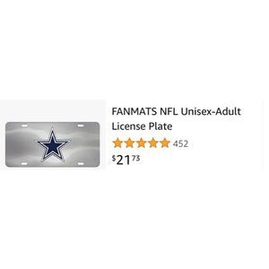 2 Pack License Plate Frame Compatible Cowboys,Novelty License Plate Holder,Alumi